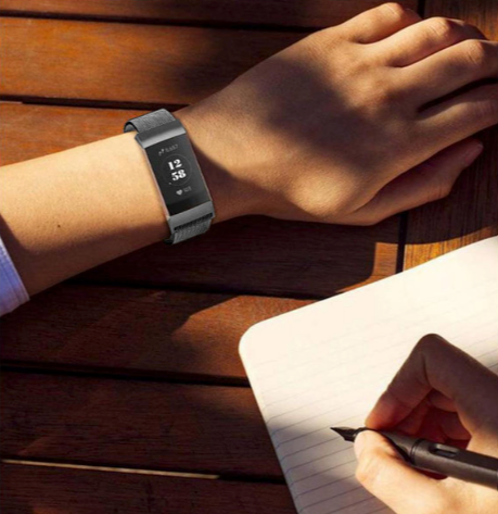 Fitbit Charge 3/4 Milanese-Band – Space Grau