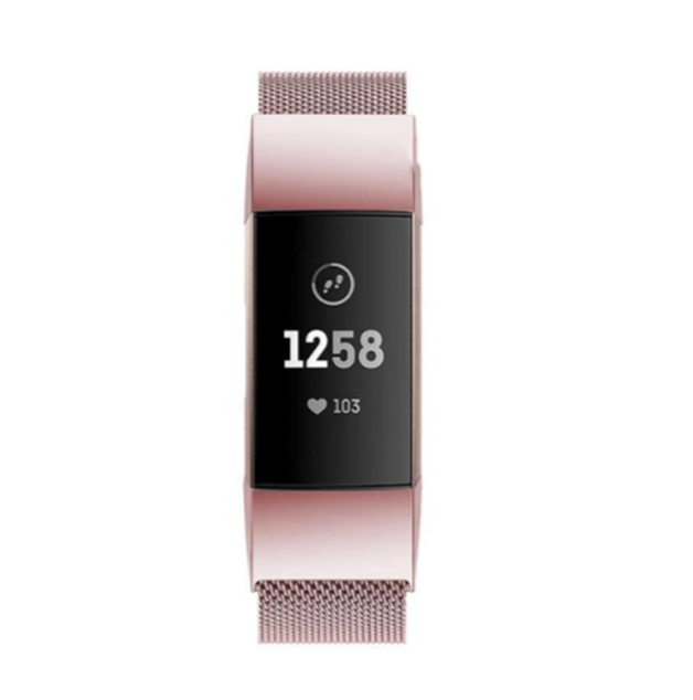 Fitbit charge 3/4 milanese band - roze