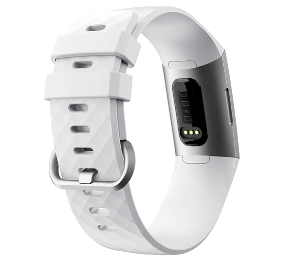 Fitbit charge 3/4 wafel bandje - wit