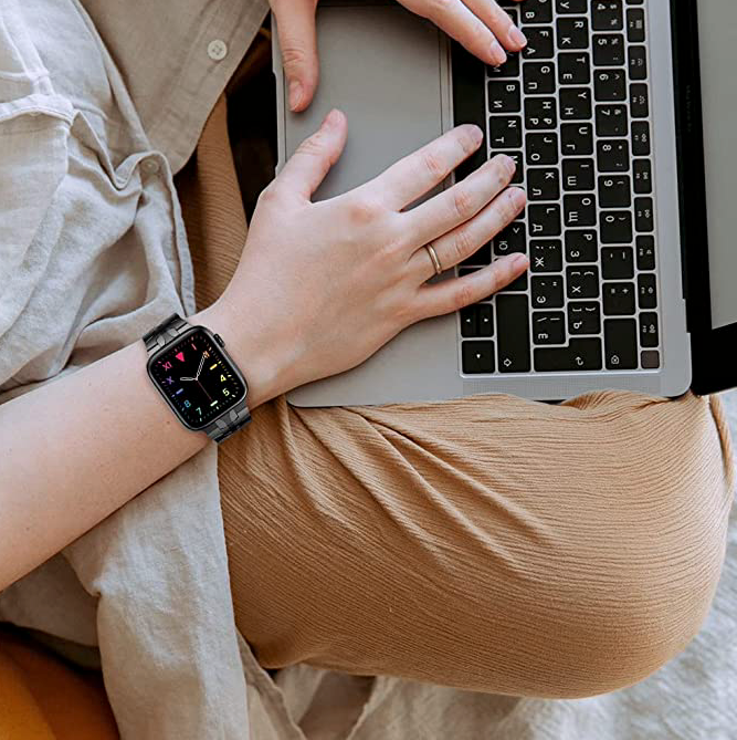 Apple Watch Eisenarmband – Schwarz