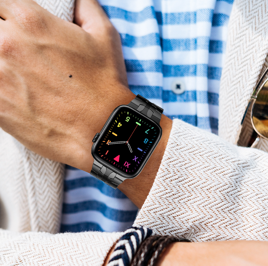 Apple Watch Eisenarmband – Schwarz