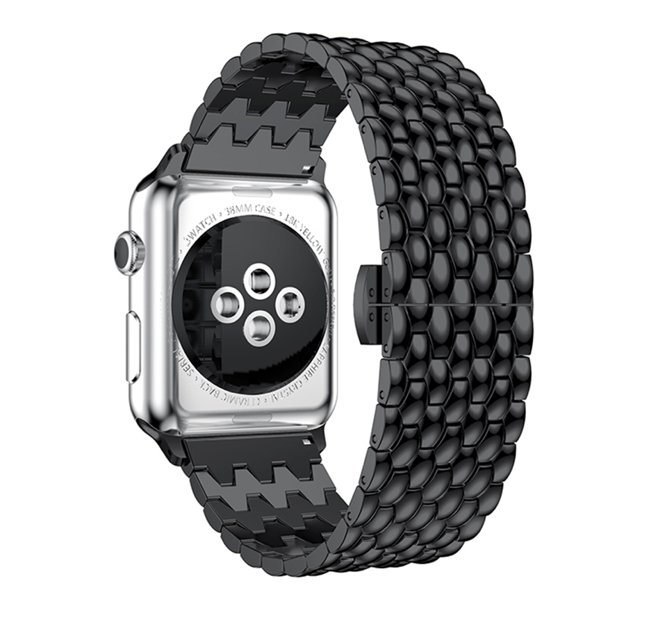 Apple Watch stalen draken band - zwart