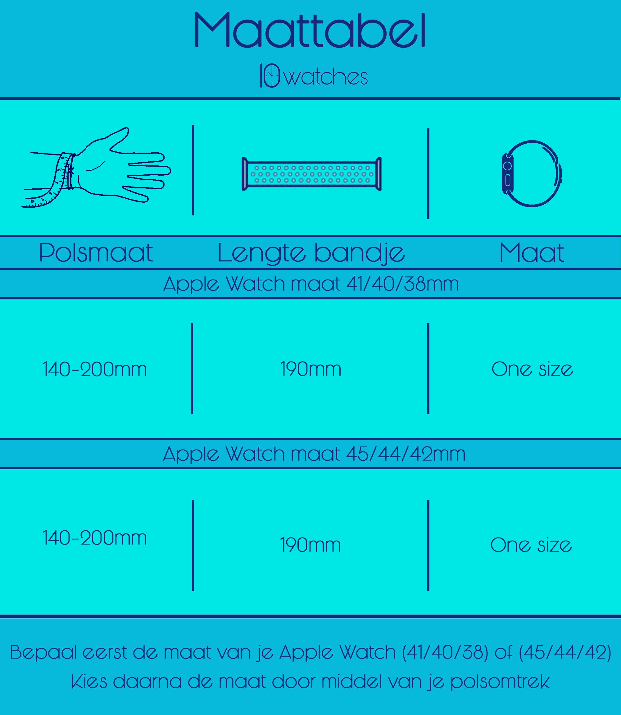 Apple Watch stalen link band - starlight