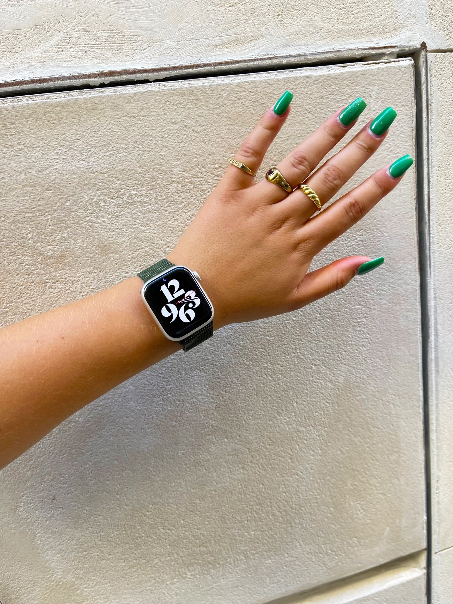 Apple Watch Milanaise-Armband – dunkelgrün
