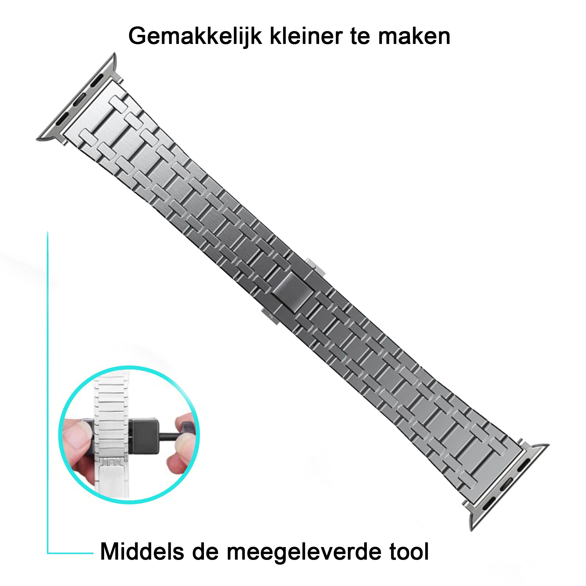 Apple Watch AP inspired band - zilver