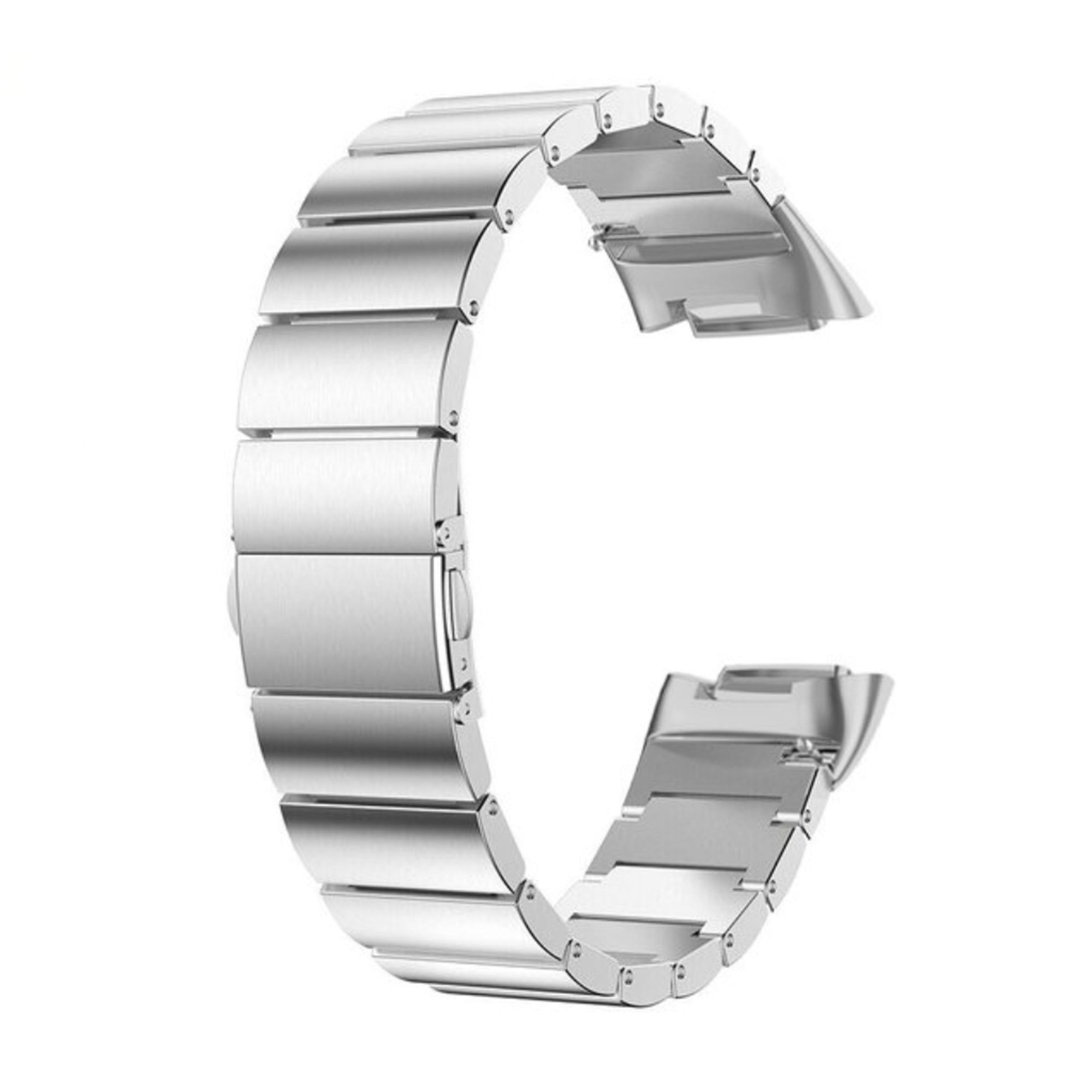 Fitbit Charge 5/6 Stahlgliederarmband – Silber