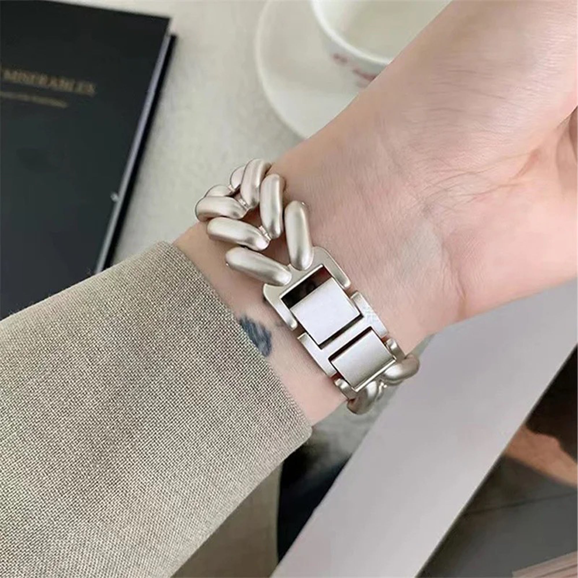 Apple Watch V bandje - starlight