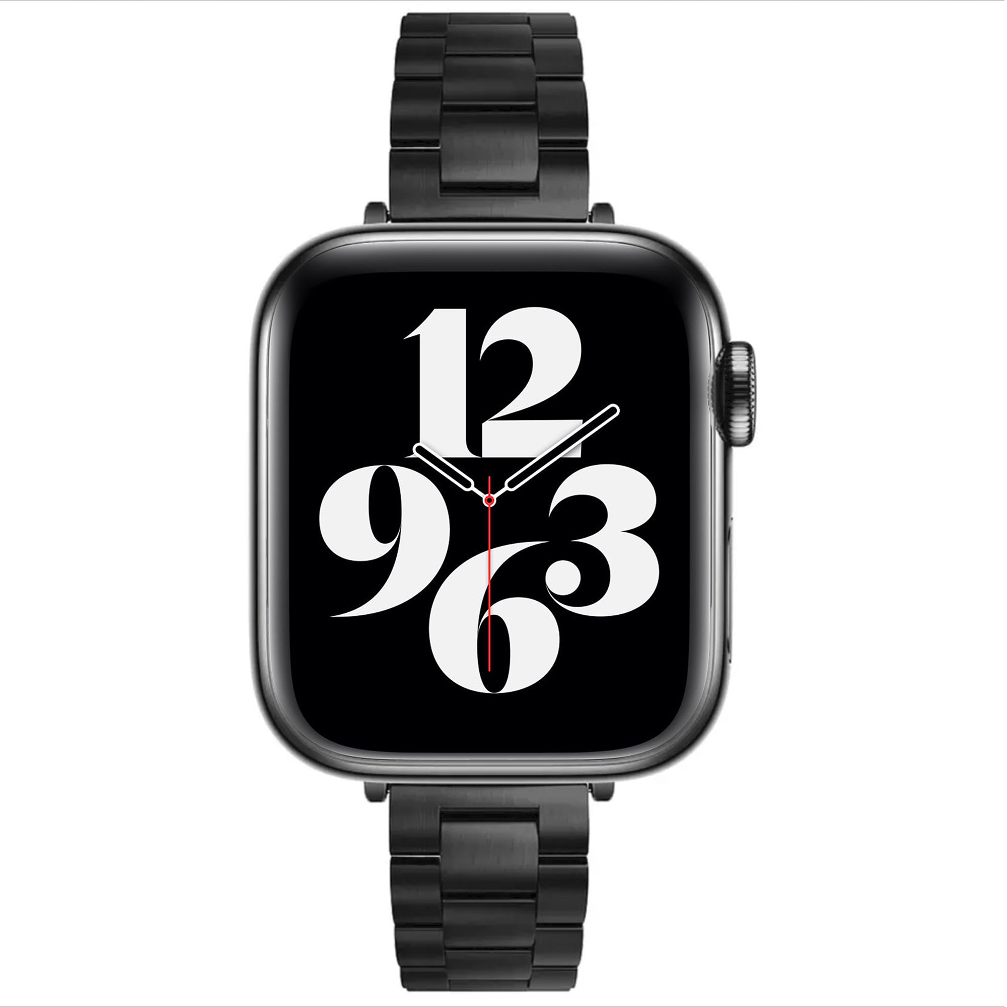 Apple Watch Stahlgliederarmband schlank – Schwarz
