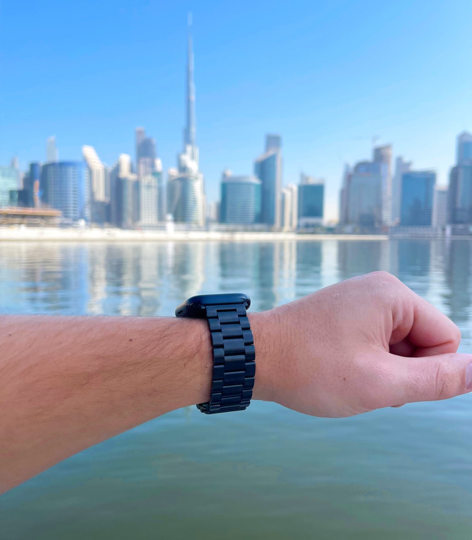 Apple Watch stalen schakel band - zwart