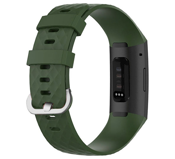 Fitbit charge 3/4 wafel bandje - donkergroen
