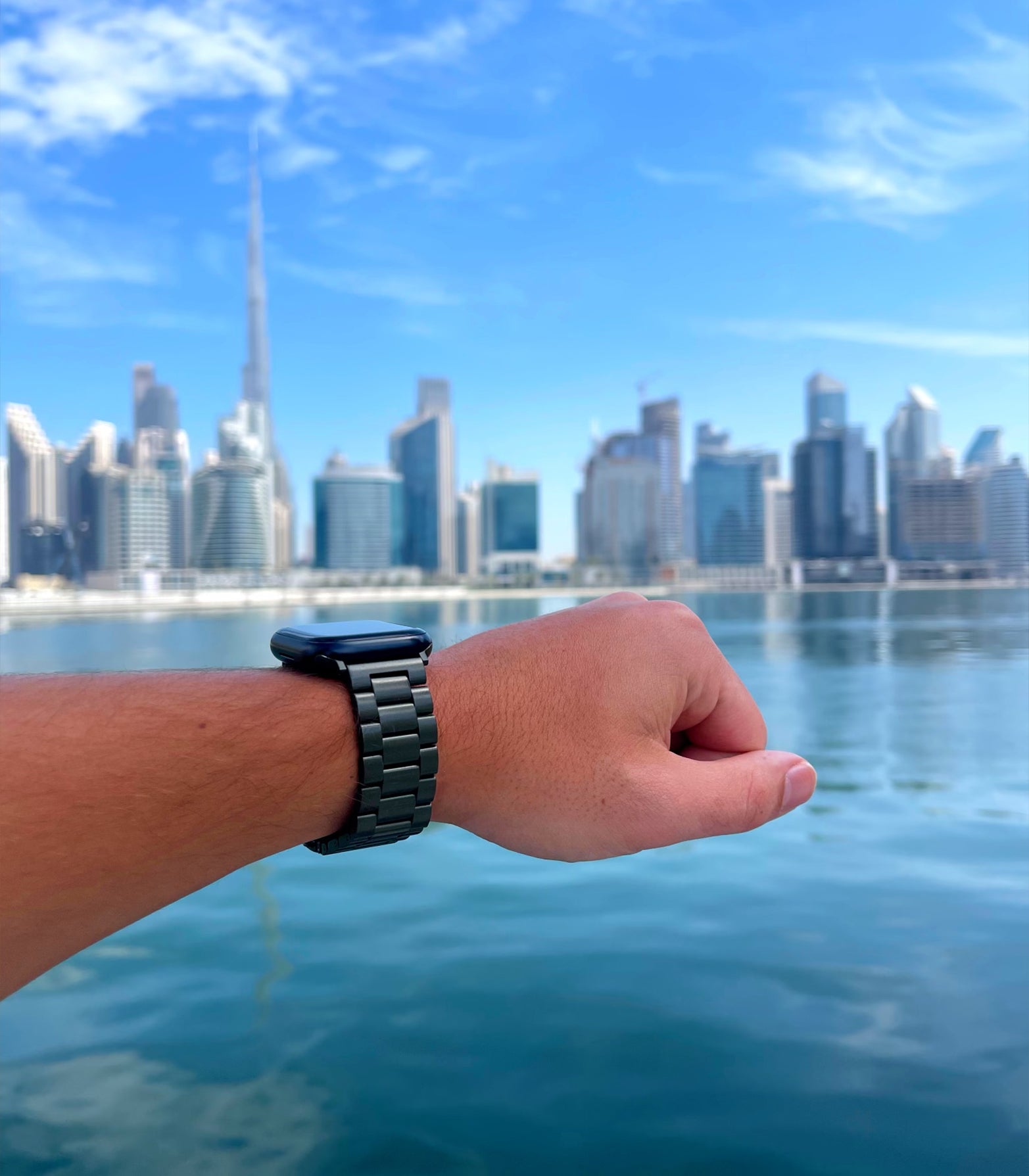 Apple Watch Stahlgliederarmband – Armeegrün