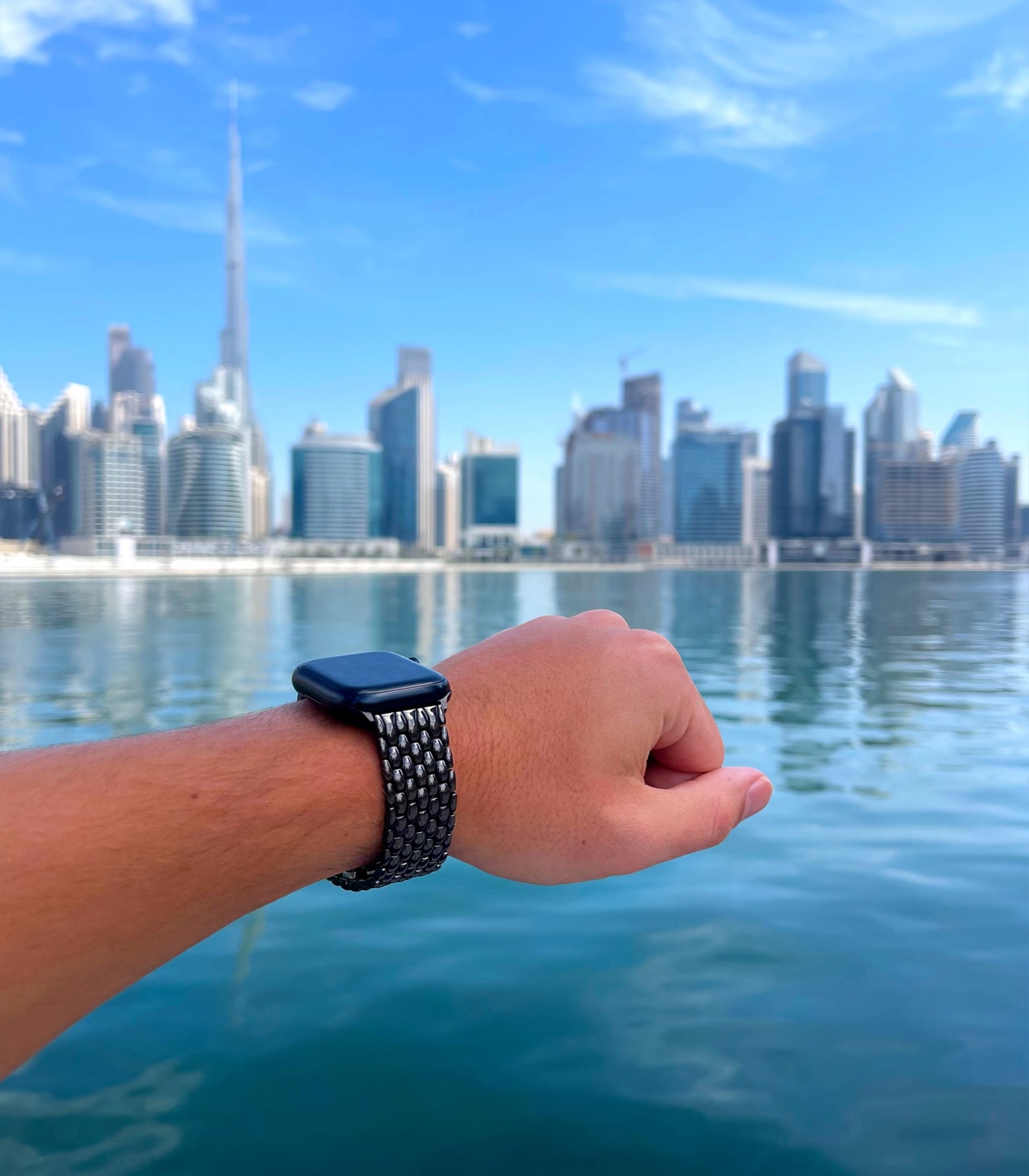 Apple Watch stalen draken band - zwart