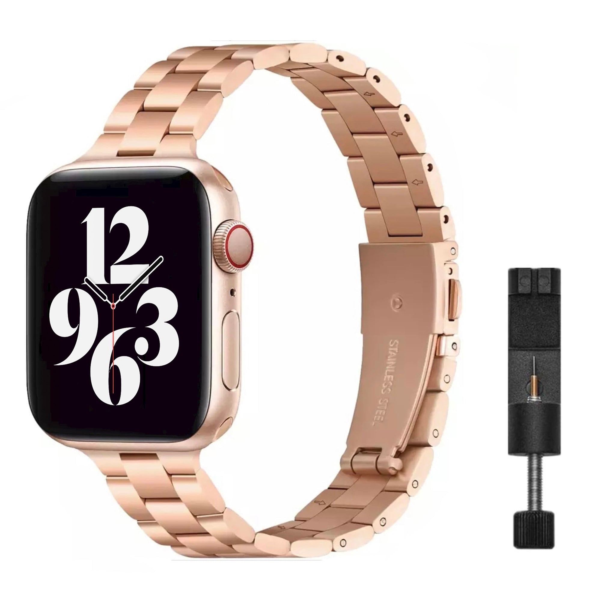 Apple Watch Stahlgliederarmband schlank – Rosé