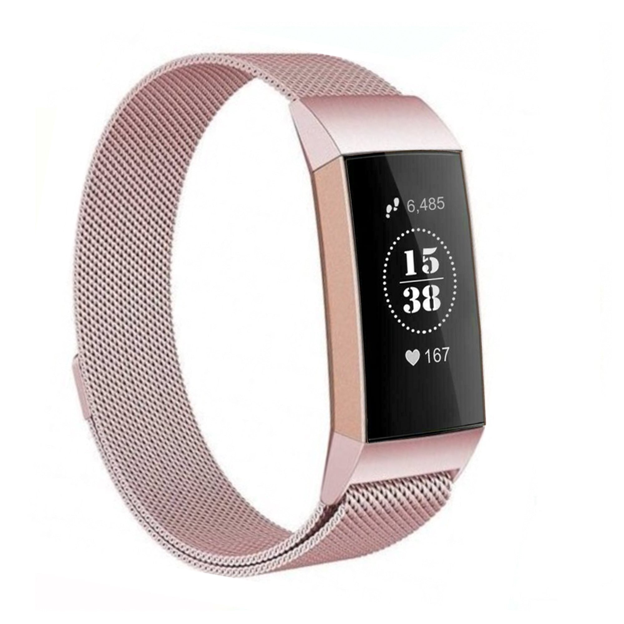 Fitbit charge 3/4 milanese band - roze