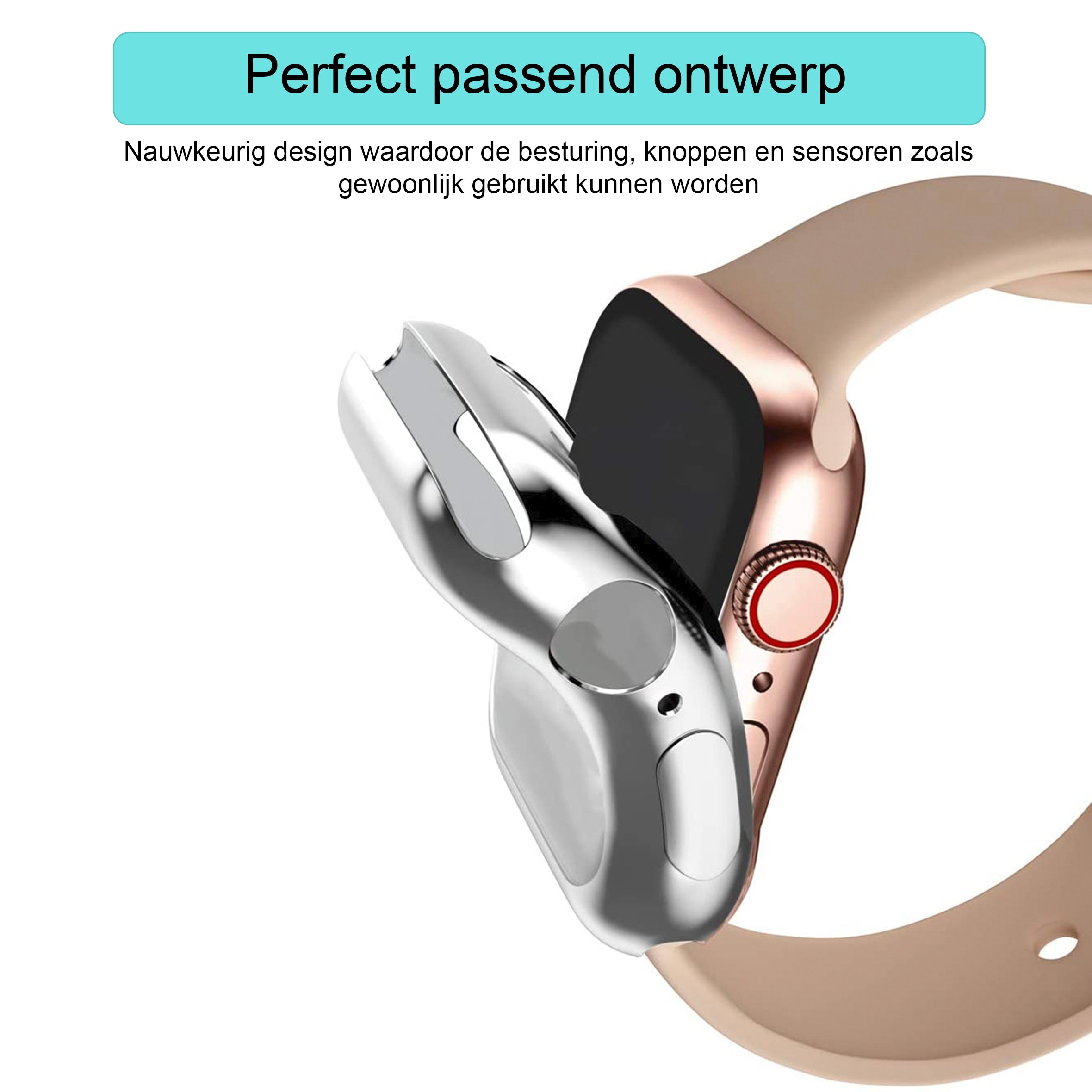 Apple Watch siliconen hoesje - zilver