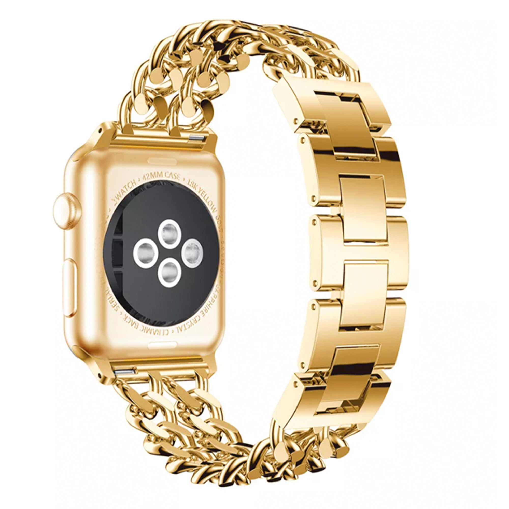 Apple Watch dubbel ketting schakel bandje - goud