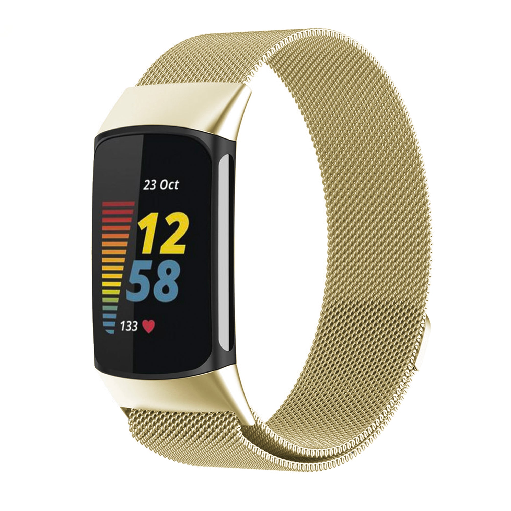 Fitbit Charge 5/6 Milanaise-Armband – Gold
