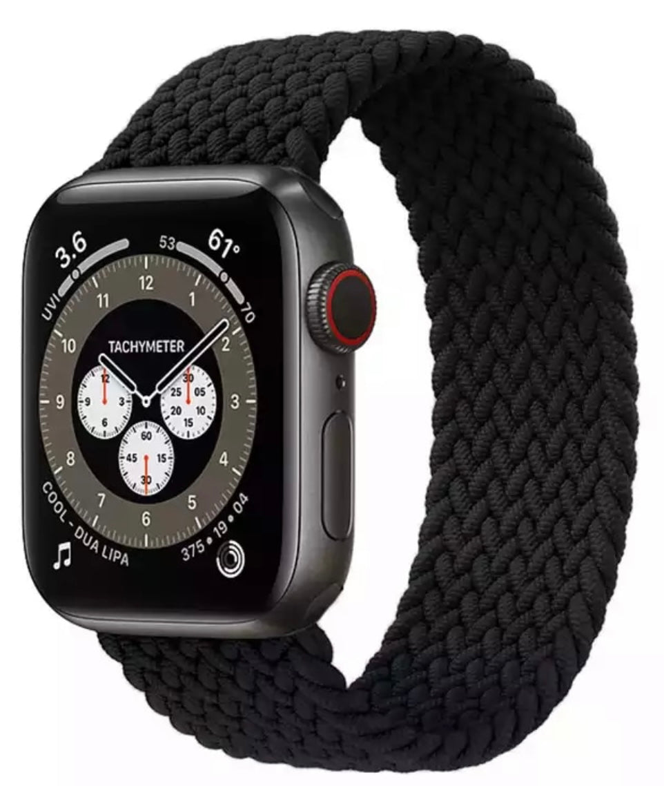 Apple Watch gevlochten solo band - zwart