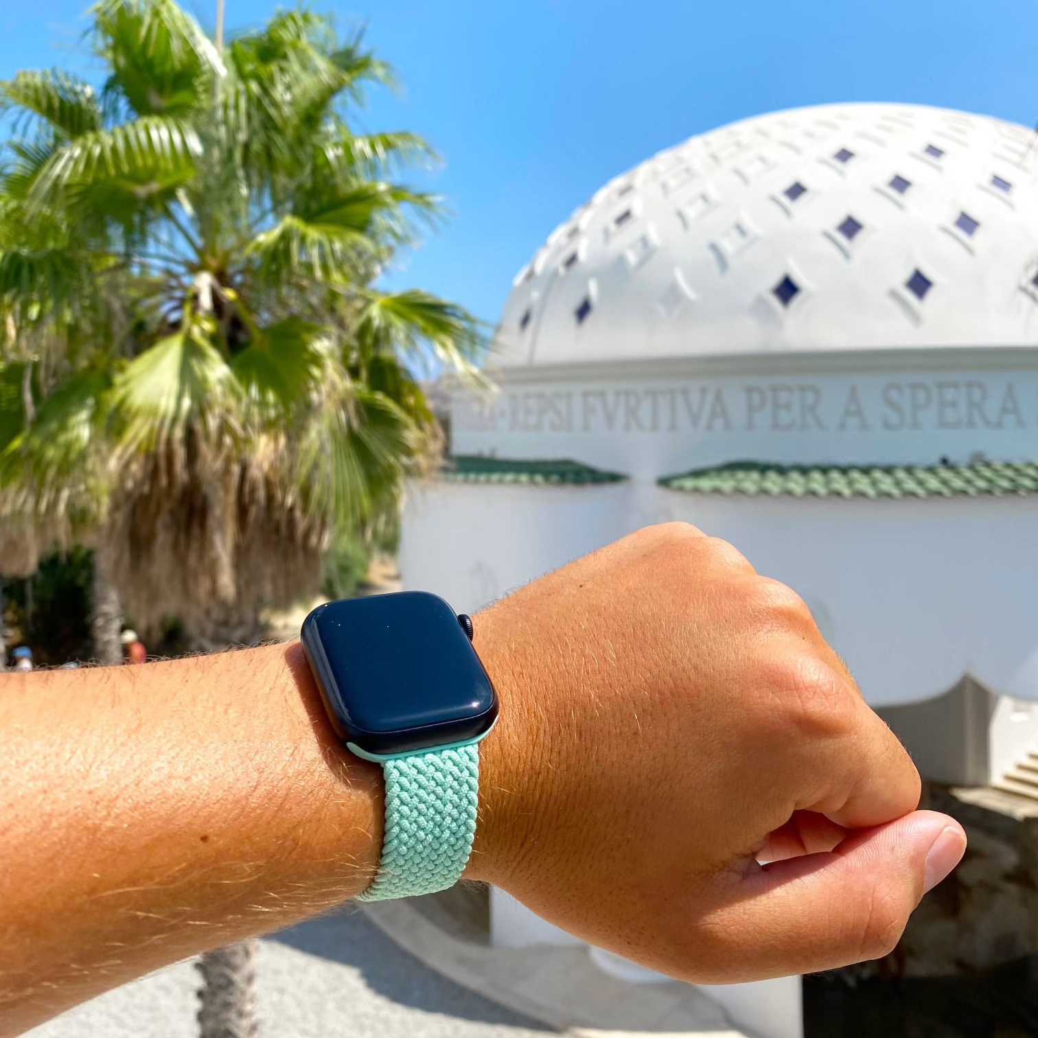 Geflochtene Solo-Schleife für die Apple Watch – Pistazie