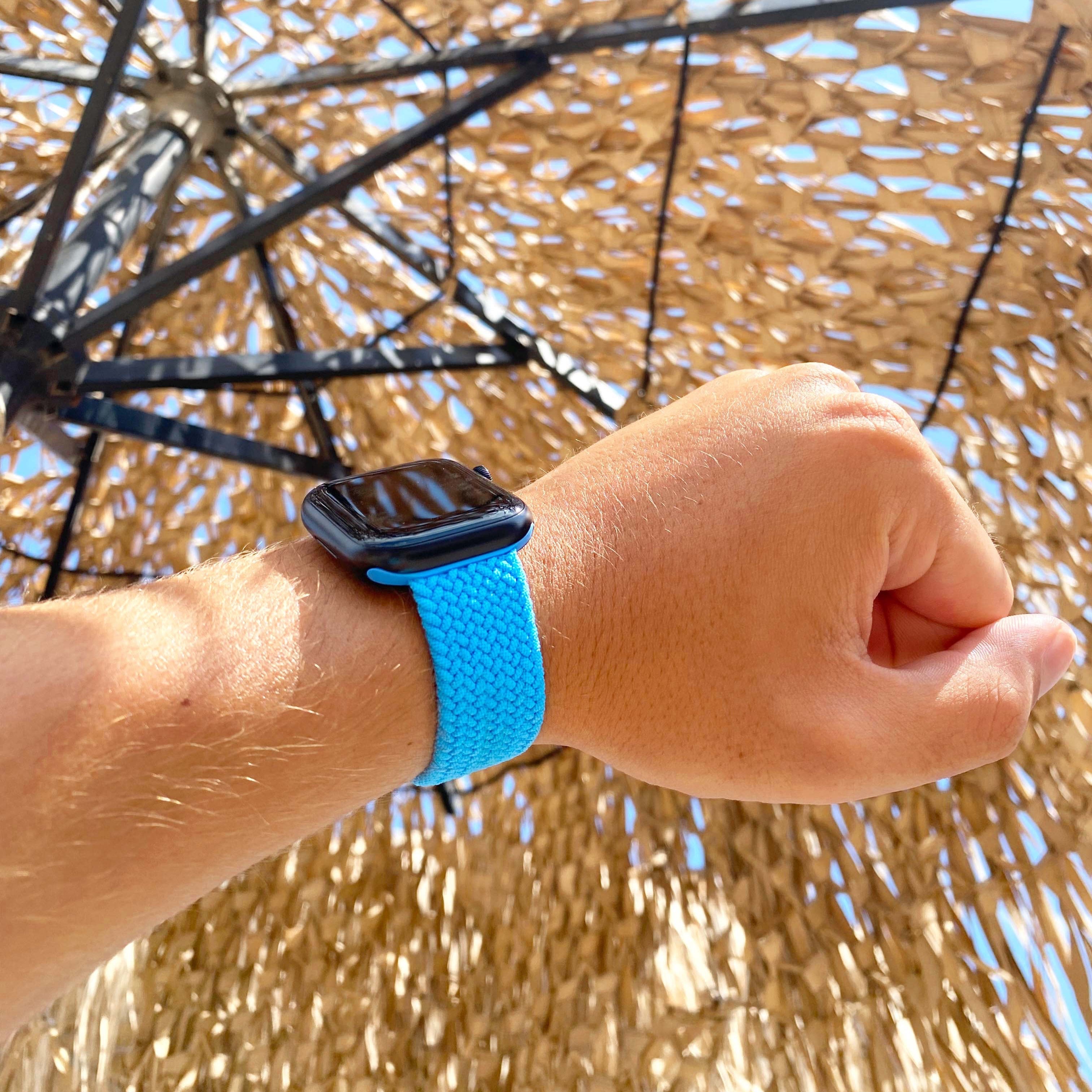 Geflochtener Solo-Loop für die Apple Watch – Himmelblau