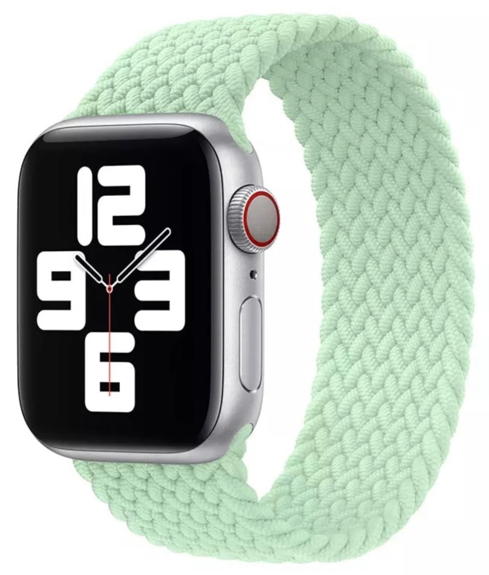 Geflochtene Solo-Schleife für die Apple Watch – Pistazie