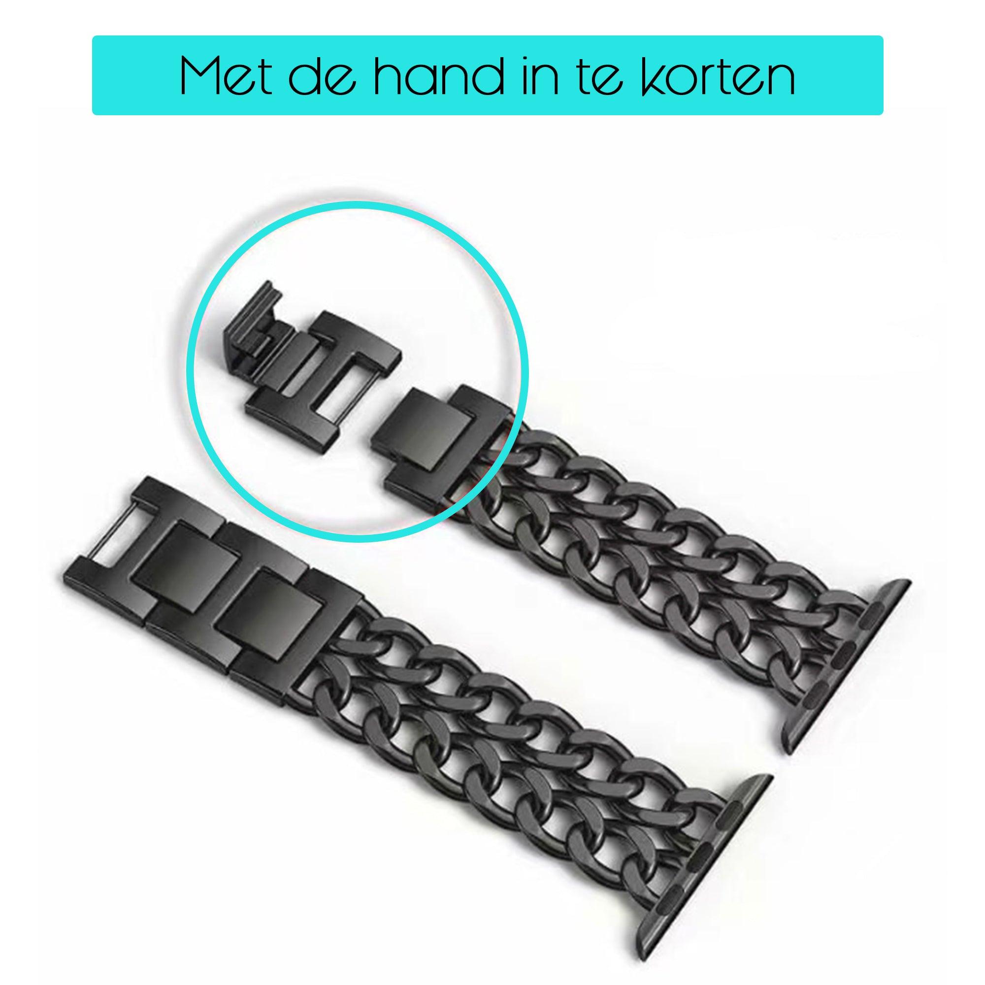 Apple Watch dubbel ketting schakel bandje - goud