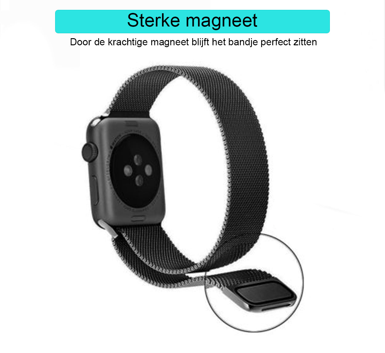 Apple Watch Milanaise-Armband – Schwarz