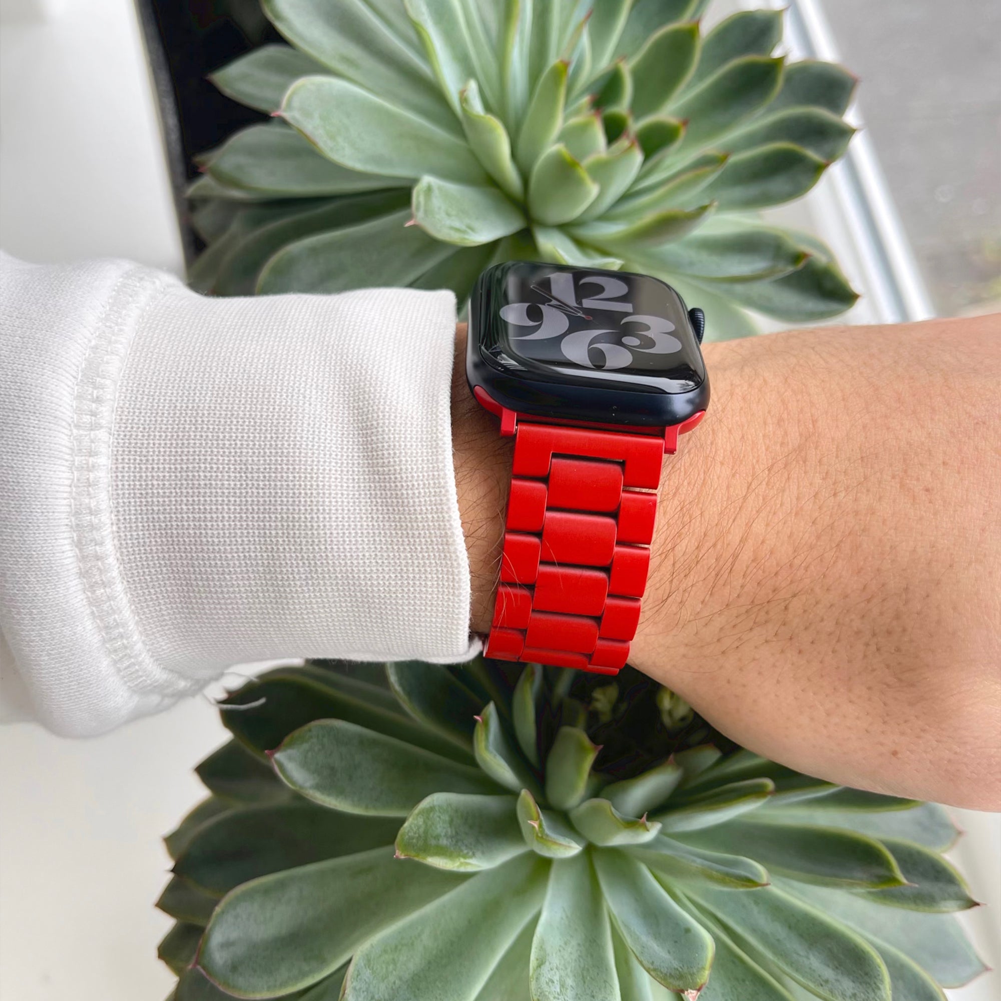 Apple Watch Stahlgliederarmband – Rot