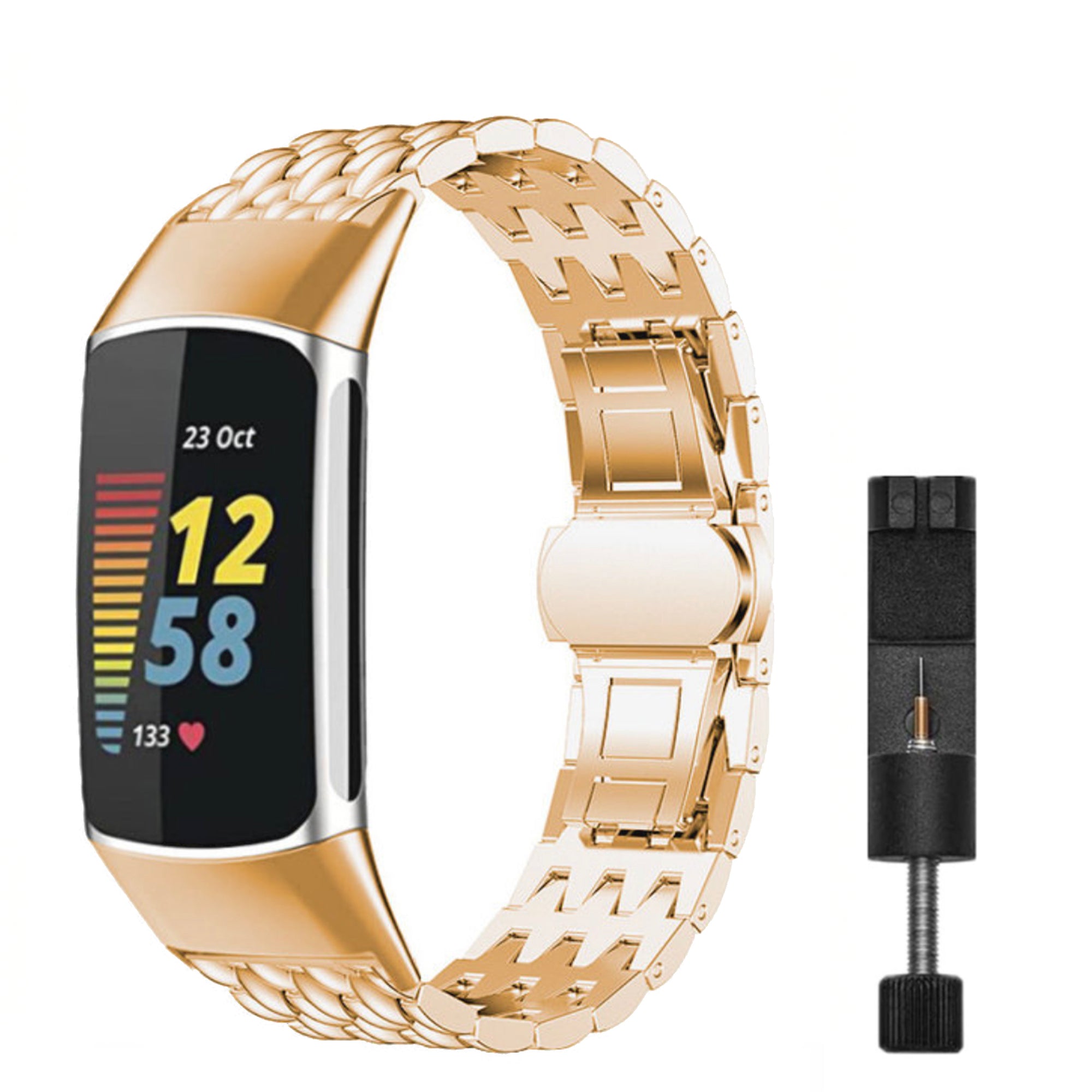 Fitbit Charge 5/6 Drachenarmband – Roségold