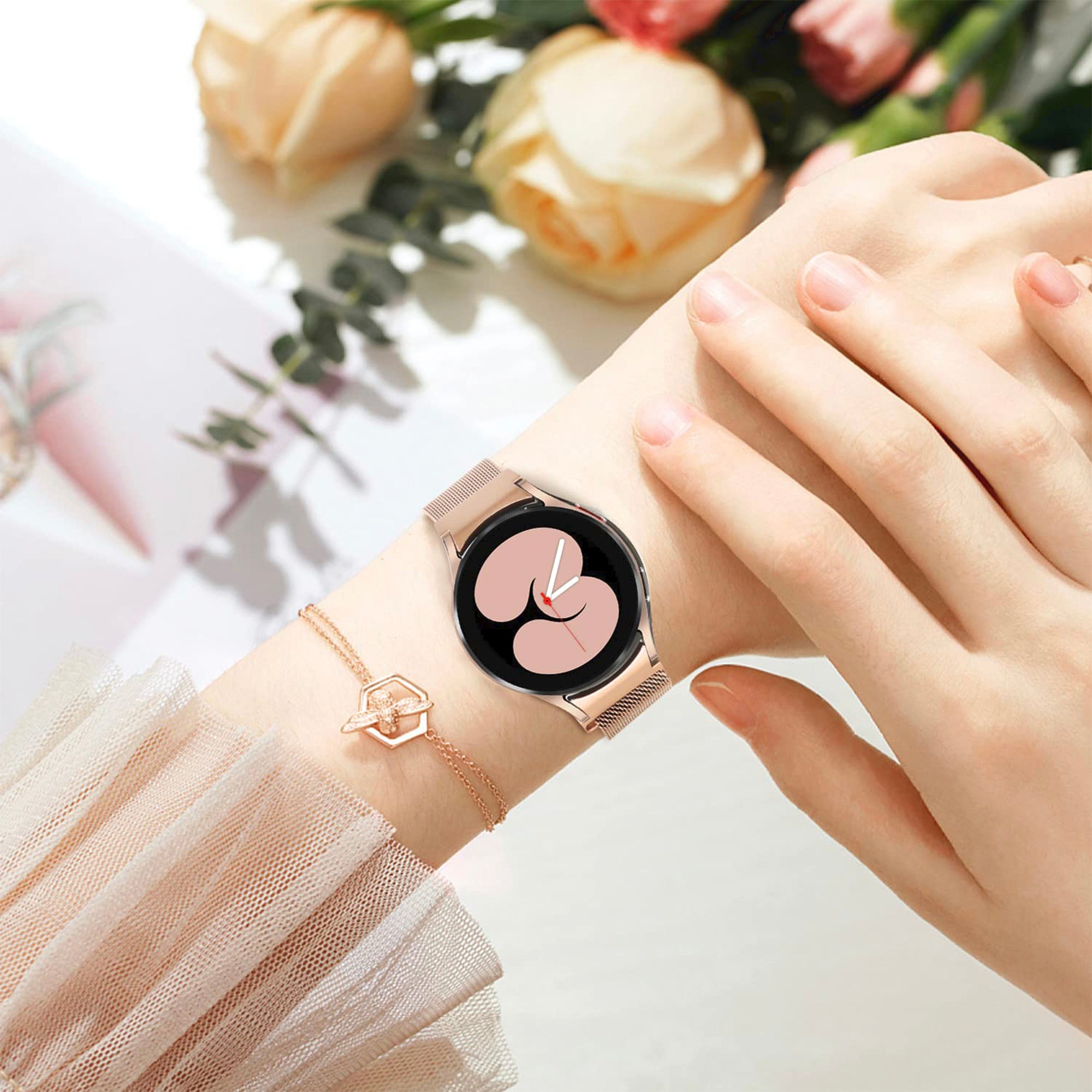 Samsung Galaxy Watch Milanaise-Armband für Uhr 4/5/5pro – Roségold