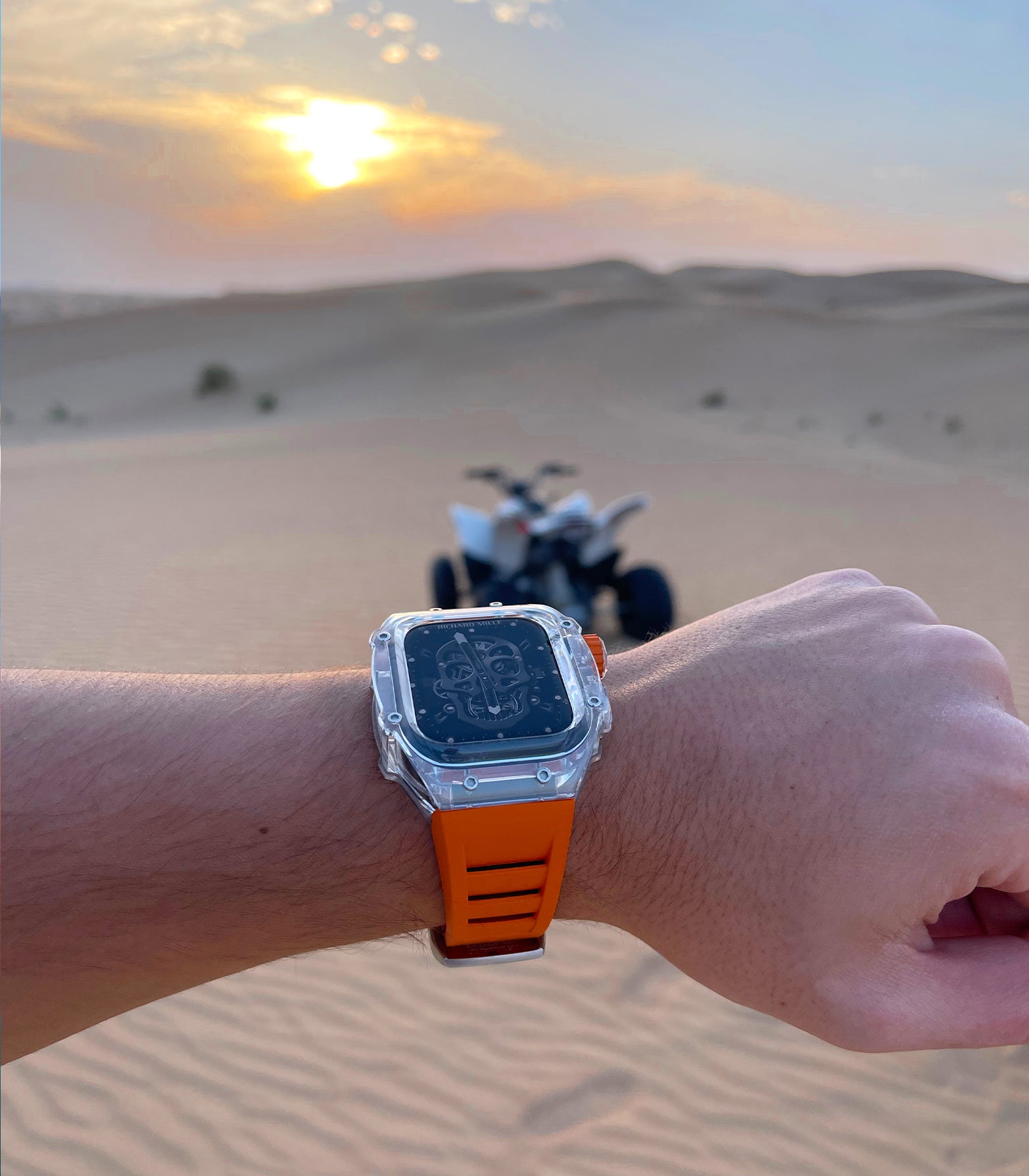 Apple Watch luxe sapphire band - oranje