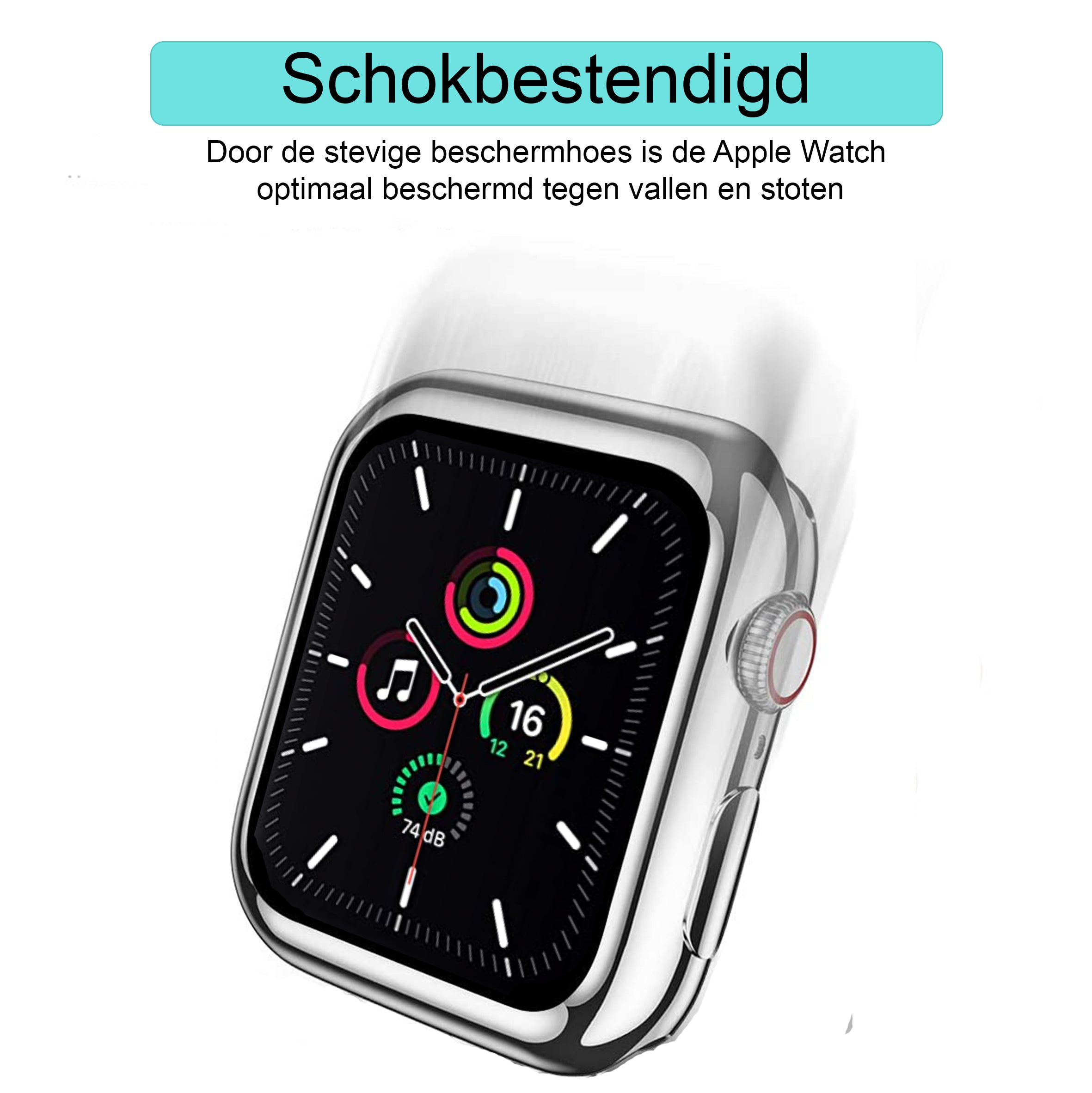 Apple Watch siliconen hoesje - zilver