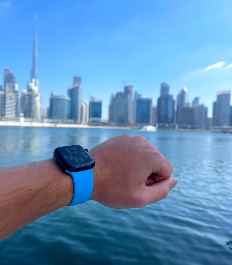 Apple Watch sport band - blauw