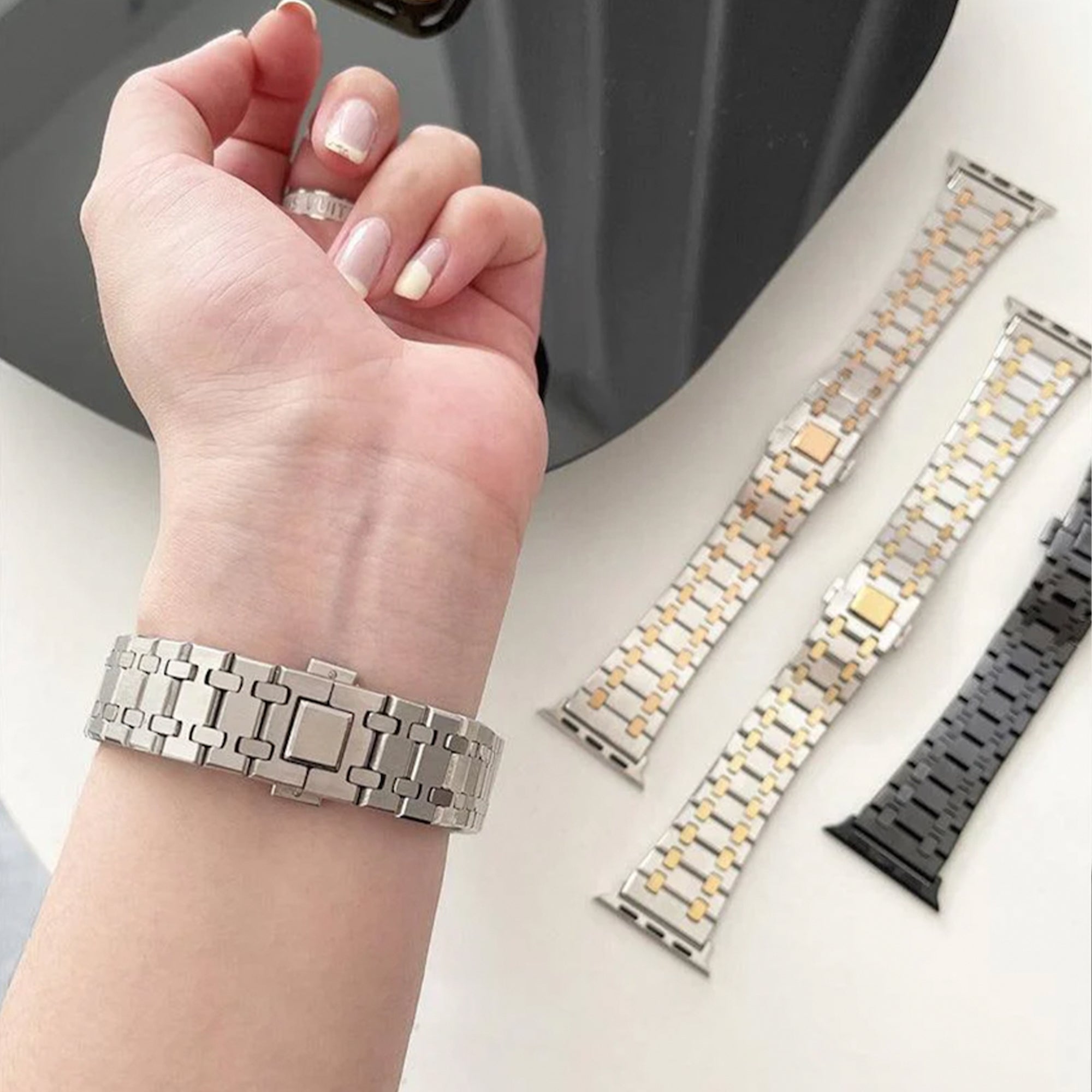Apple Watch AP inspired band - zilver