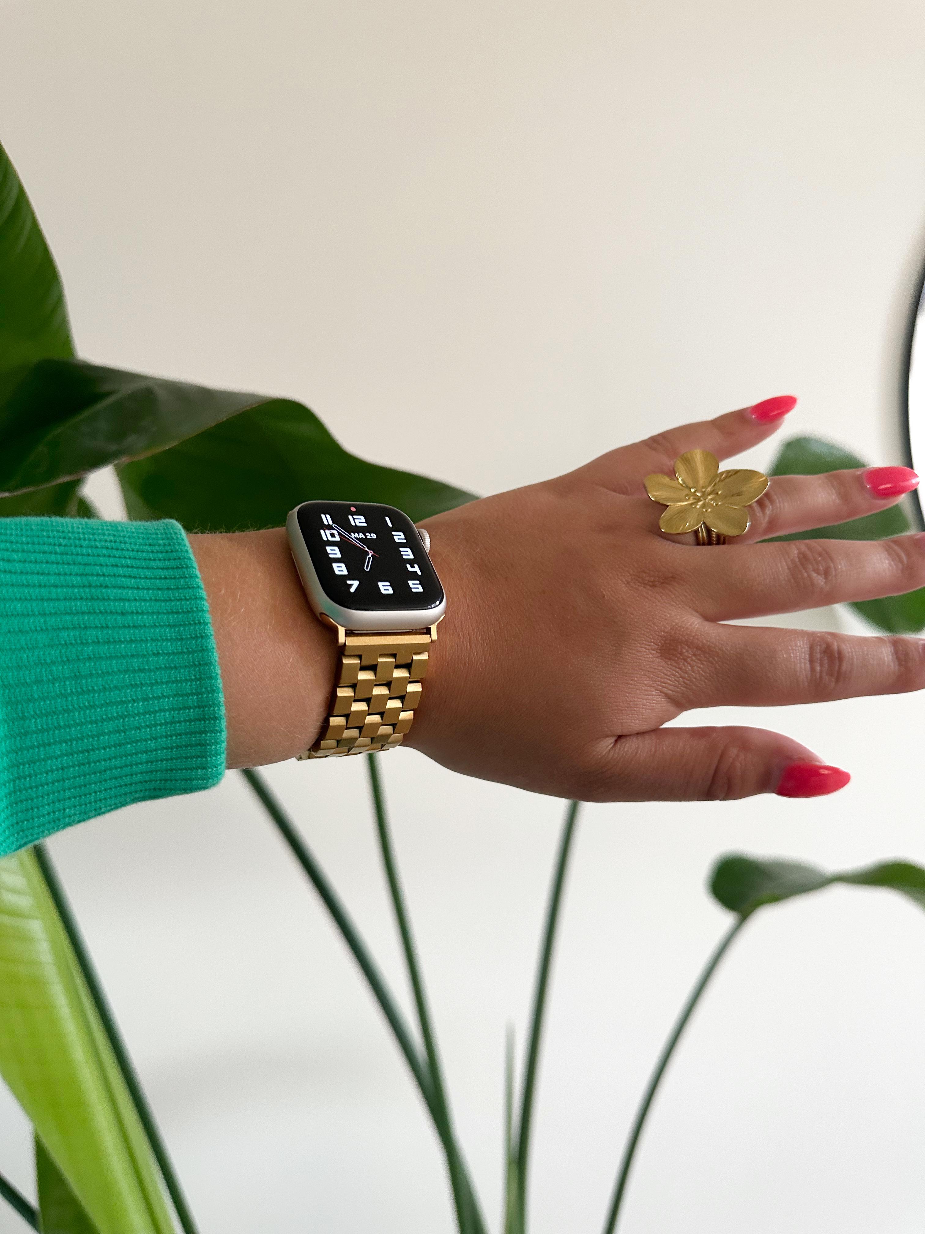 Apple Watch cube band - gold