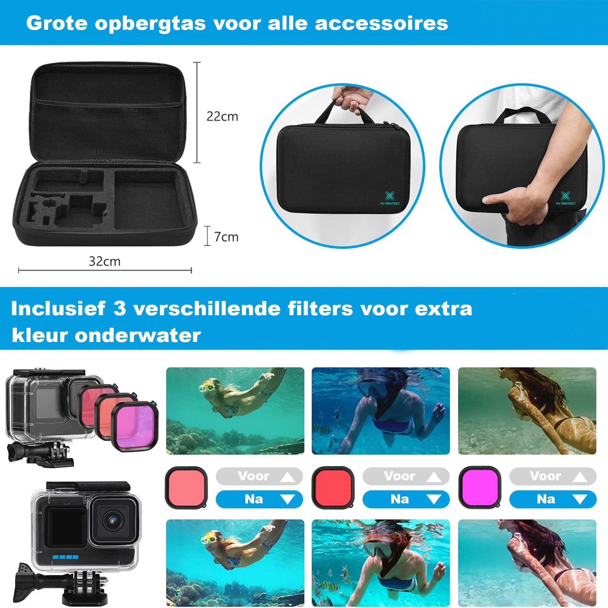 Gopro Accessoireset Geschikt voor GoPro Hero 12/11/10/9