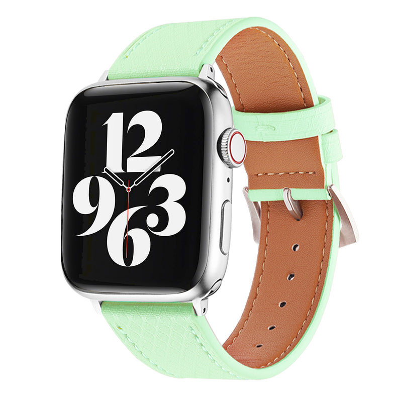 Apple Watch vegan leren band - pastel groen