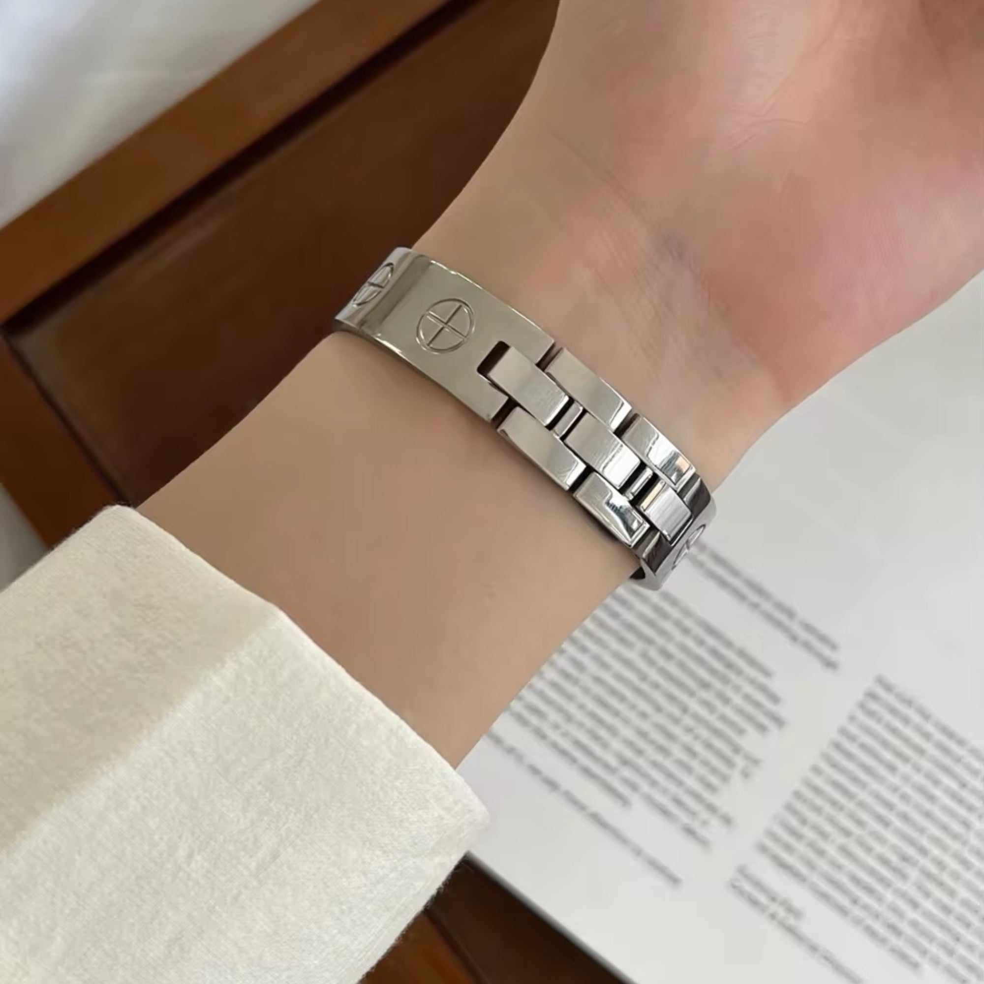 Apple Watch inspired plus bandje - zilver