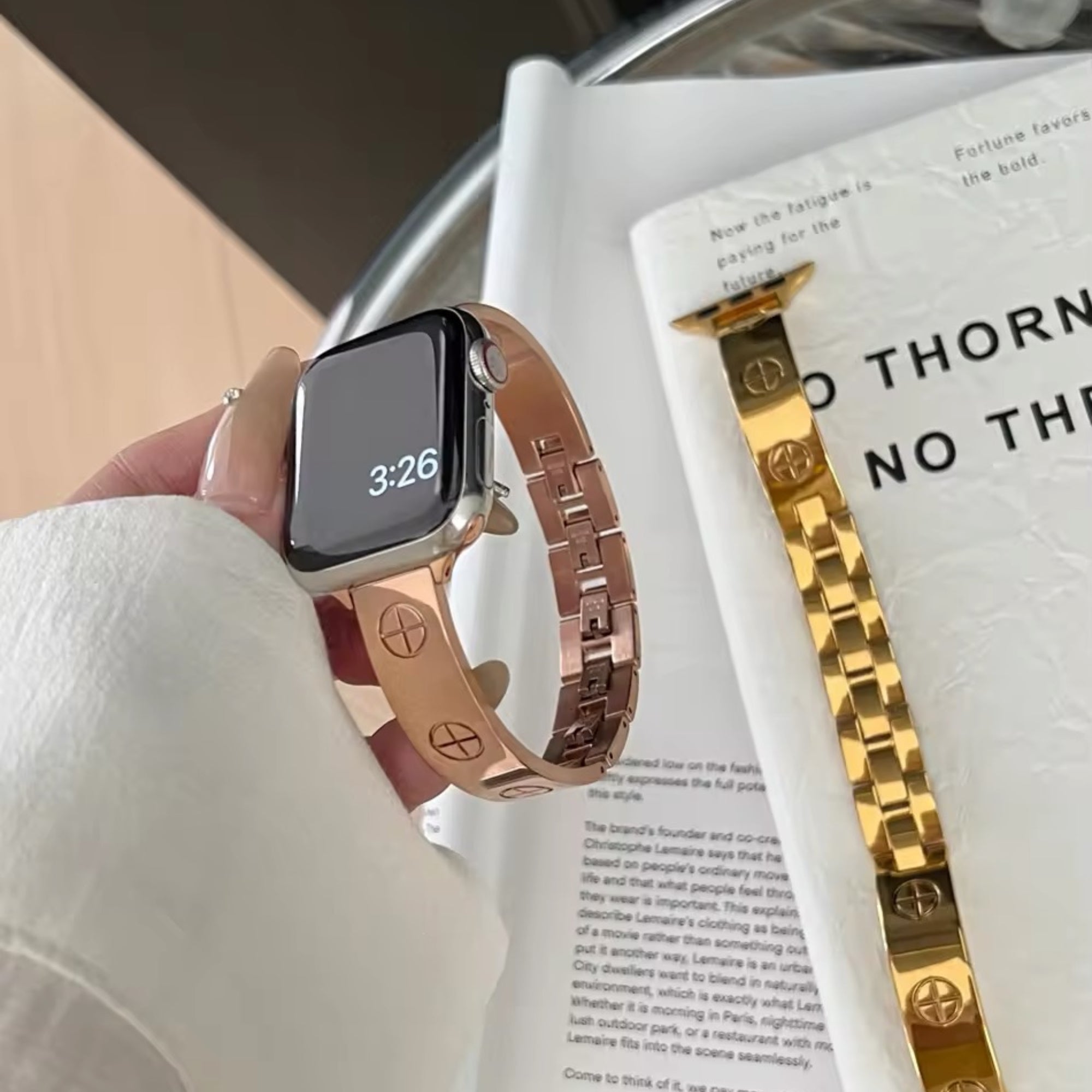 Apple Watch inspired plus bandje - rosé goud