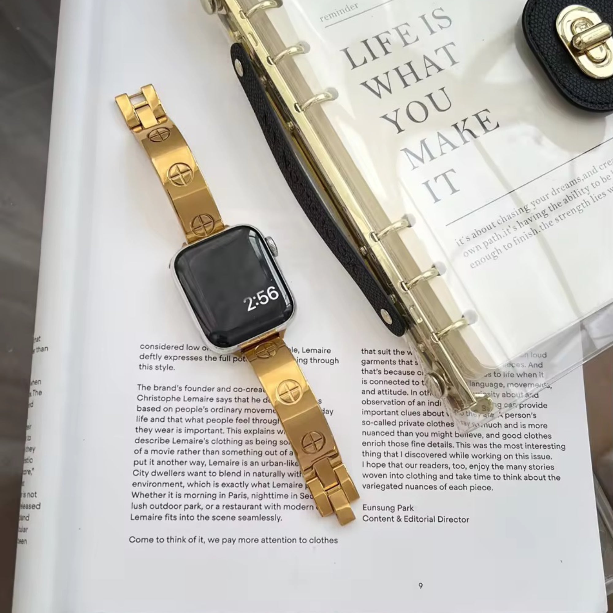 Von der Apple Watch inspiriertes Plus-Armband – Gold