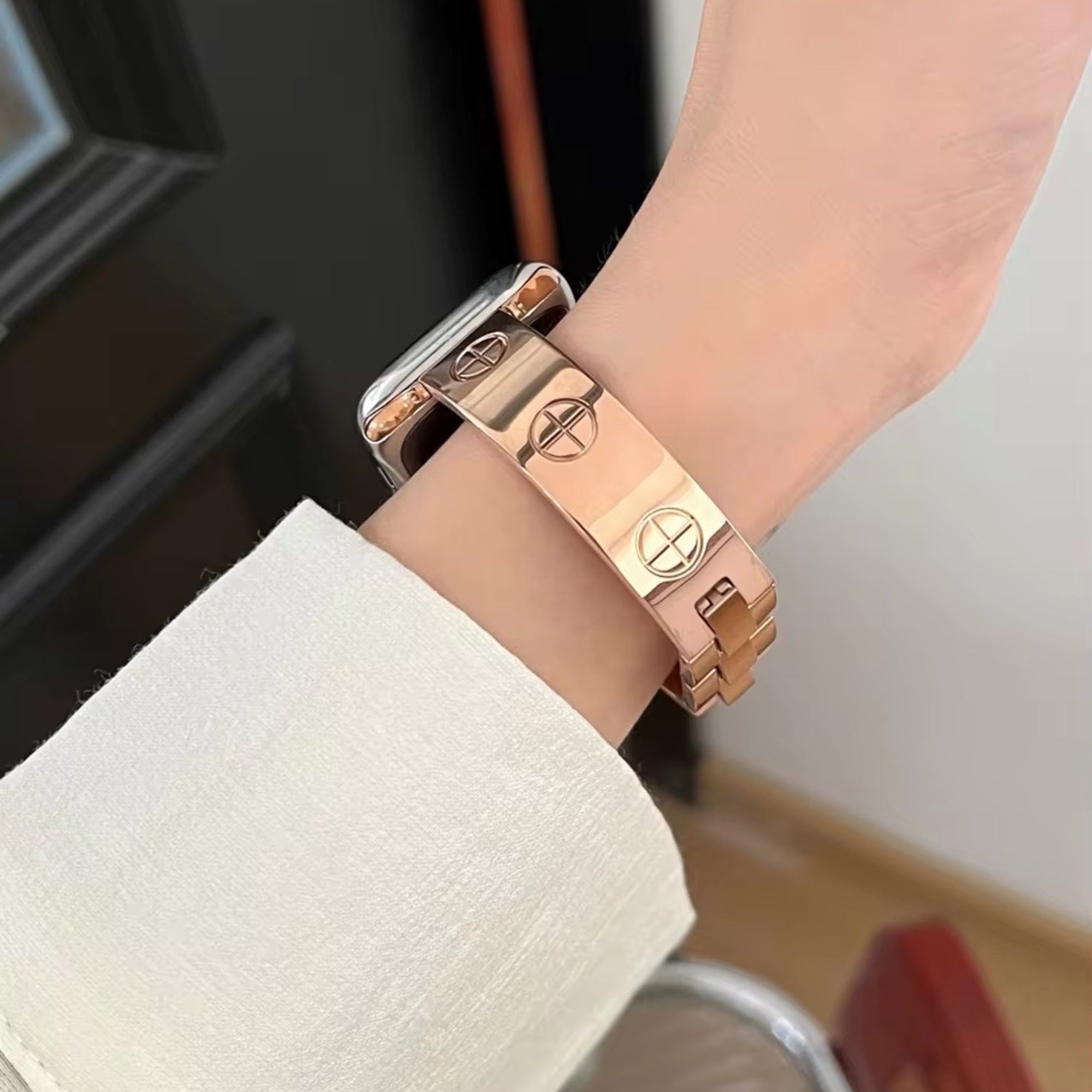 Von der Apple Watch inspiriertes Plus-Armband – Roségold