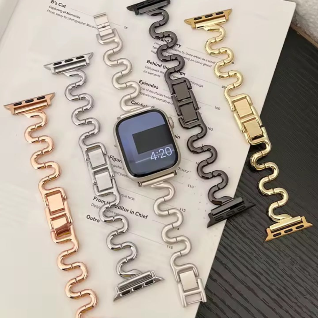 Apple Watch inspired snake bandje - goud