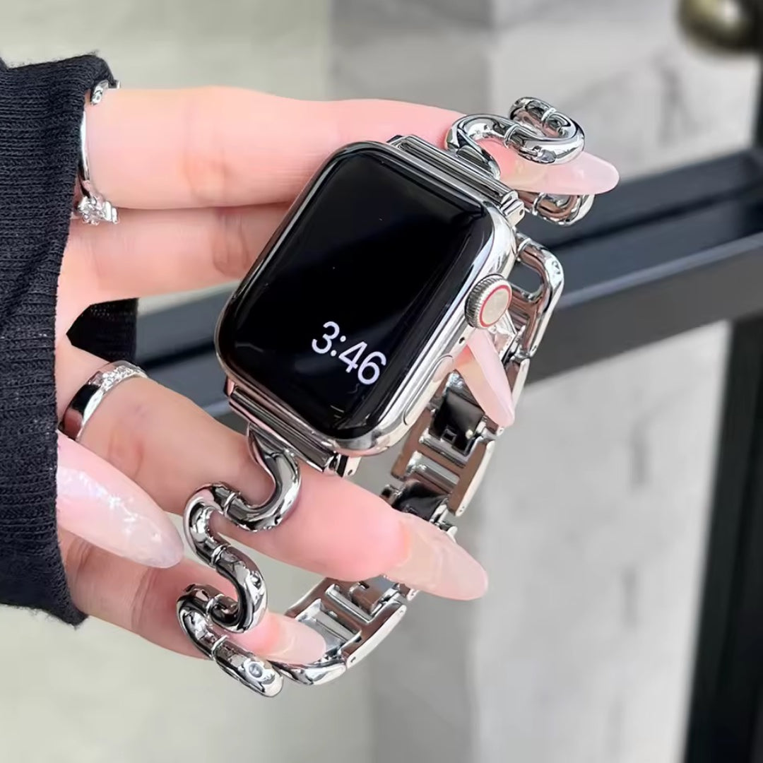 Apple Watch inspired snake bandje - zilver