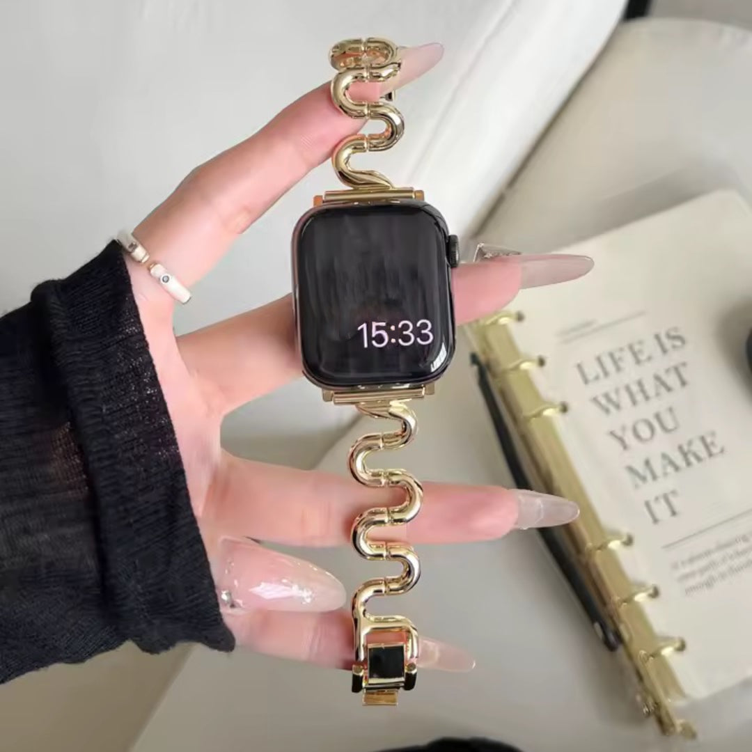 Apple Watch inspired snake bandje - goud