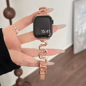 Apple Watch inspired snake bandje - goud
