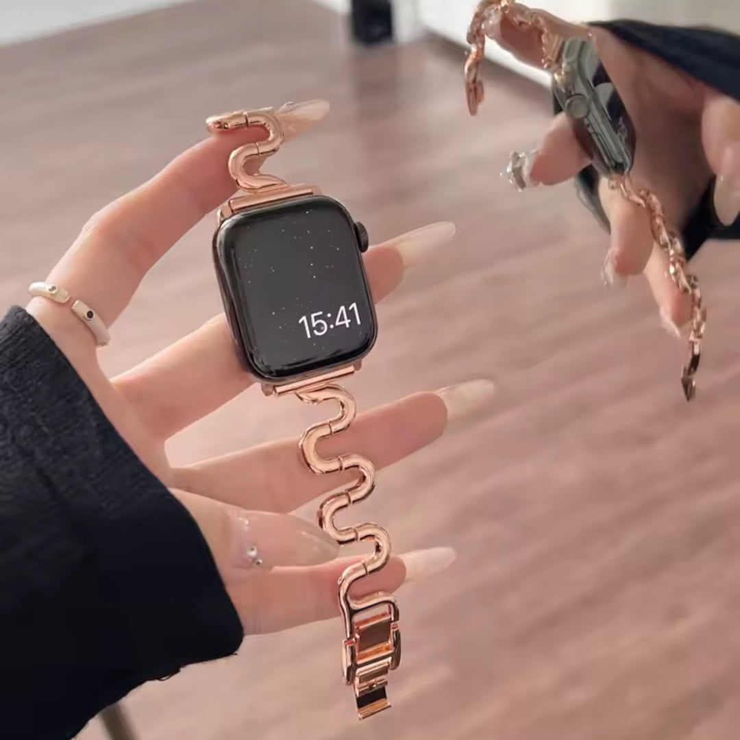 Apple Watch inspired snake bandje - rosé
