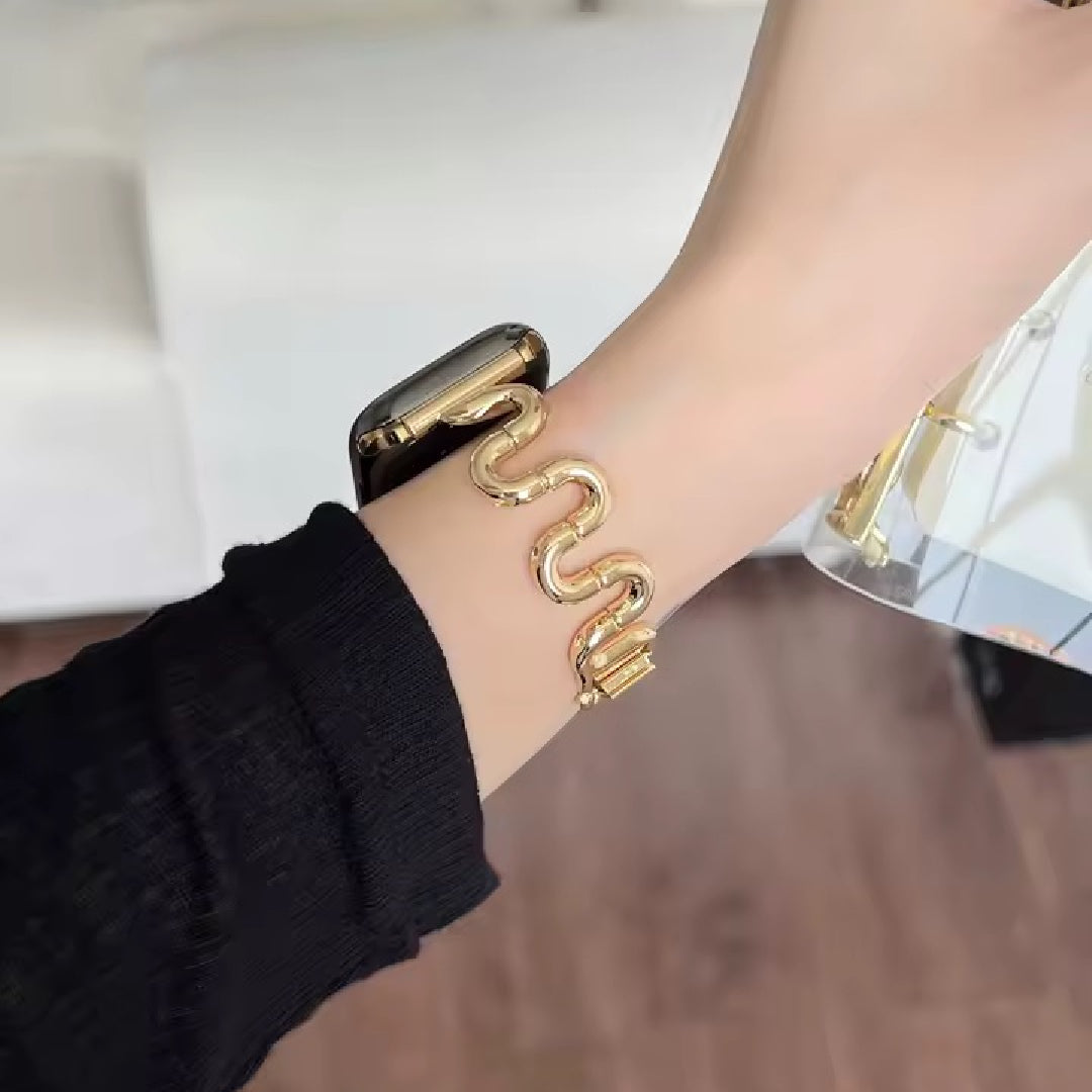 Apple Watch inspired snake bandje - goud