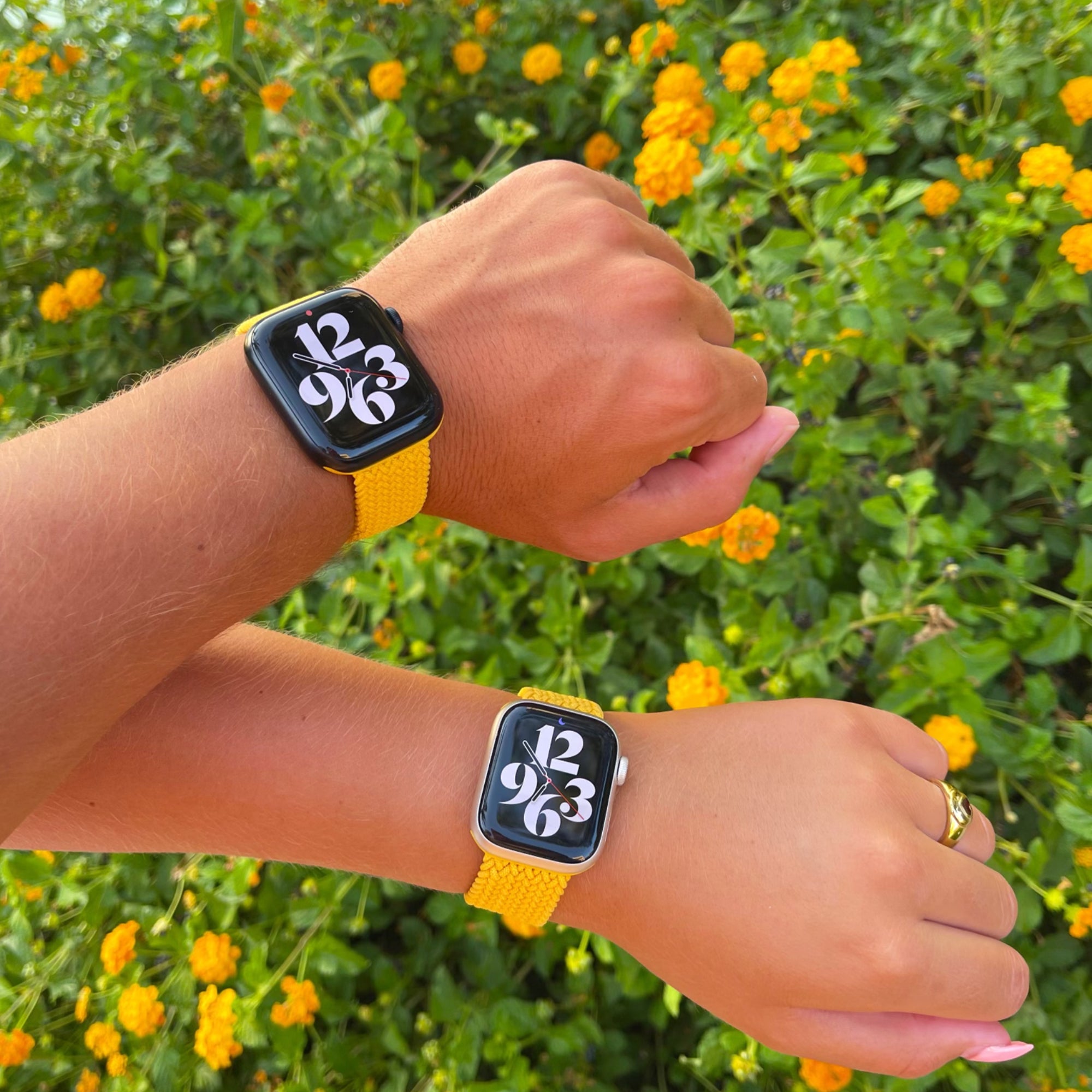Apple Watch gevlochten solo loop - Maïsgeel