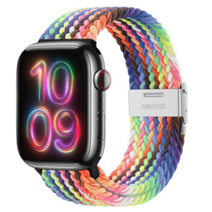 Apple Watch gevlochten loop verstelbaar - zwart