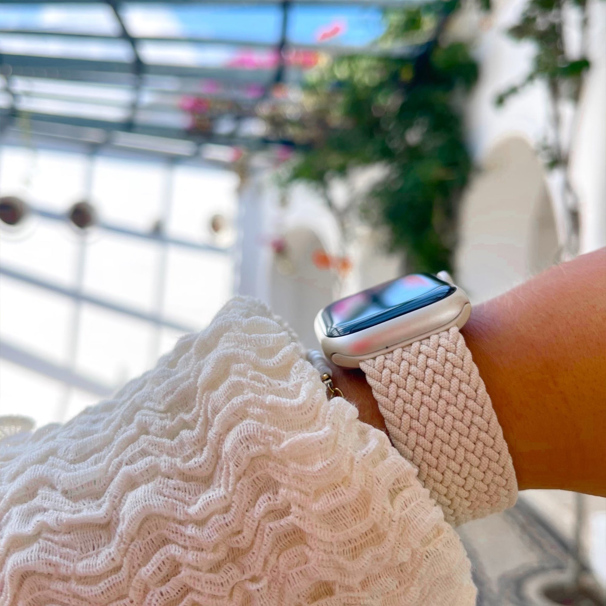 Apple Watch gevlochten solo loop - starlight